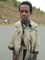 Boy along Hwy 3, near Adis Zemen, Ethiopia