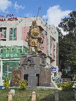 Statue of Emperor Tewodros II, in the Piassa, Gondar, Ethiopia