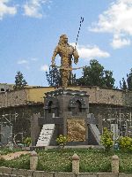 Statue of Emperor Tewodros II, in the Piassa, Gondar, Ethiopia