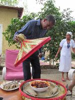 Doro Wat being served, Lodge Fasil, Gondar, Ethiopia