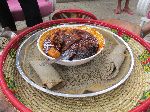 Doro Wat lunch, Lodge Fasil, Gondar, Ethiopia