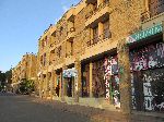 Street scene, stone-faced building, Gondar, Ethiopia