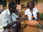 Ghana, bauxite bead making