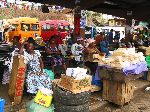Kumasi bus station, goods for sale