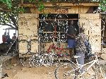 Ghana, Elmina, bike shop