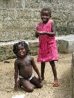 Ghana, Elmina, smiling children