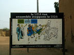 HIV/AIDS awareness sign, Sevare, Mali