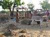 Gravel business on the bank of the Niger River, Mali