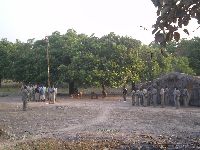 Bafilo, Togo, morning school assemble