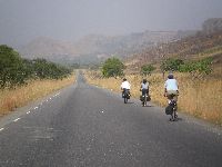 Bicycle touring in northern Togo near Kande