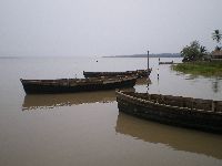 Bopa, Benin, Lake Aheme, boats