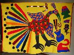 Abomey appliqué tapestry, royal symbols, Benin
