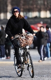 Jessica Alba bicycling