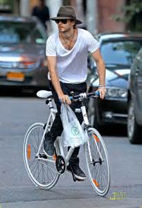 Jared Leto bicycling