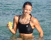 Alexandra Paul swimming in triathlon