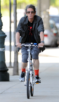 Lou Reed bicycling