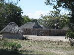 Typical clay and thatched house, Ngoma Namibia