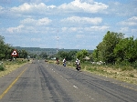 Ibike Bicycle Africa tour on the road, Ngoma Namibia