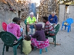 Breakfast with family in Sangwali, Namibia