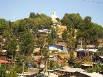 Chancho, Ethiopia, with hilltop Ethiopian Orthodox church