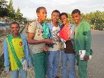 Young men, Adis Zemen, Ethiopia