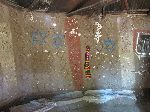 Star of David painted on inside wall of Woleka synagogue, Ethiopia