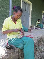Weaving basket, Plowshares Women's Craft Training Center, Woleka, Ethiopia