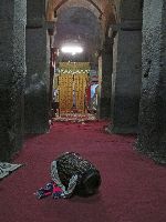 Interior, Bet Medhane-Alem (rock hewn church), Lalibela, Ethiopia