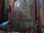 Painting, Bet Maryam (rock hewn church), Lalibela, Ethiopia