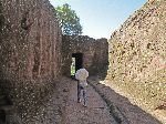 Walkway between rock hewn churches, Lalibela, Ethiopia