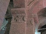 Pillar, Bet Mikael (rock hewn church), Lalibela, Ethiopia