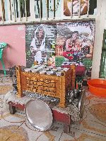 Traditional Ethiopian coffee preparation table and set-up