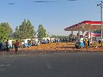 Tuk Tuks lined up for gas, Bahir Dar, Ethiopia