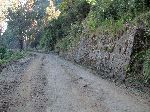 Switchbacks on Italian rock road, between Debark and Zarima, Ethiopia