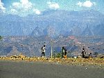 Students walking to school, Golima, Ethiopia
