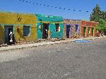 Colorful shops of Adi Gebru, Tigray, Ethiopia