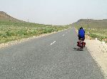 Bicyclist, Boumalne Dades-Tinghir road, Morocco