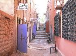 Alley of hairdressers, Tinghir, Morocco