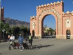Bike Friday at the entrance to Er Rich, Morocco
