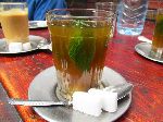 Glass of green (mint) tea, Sefrou, Morocco