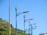 Wind powered street lights, Oualidia, Morocco