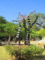 Abstract dancer sculpture, John Lennon Park, Havana, Cuba