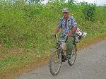 Bicyclist, rural Pinar del Rio, Cuba