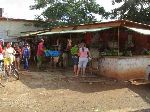 Group at a farmers market, Cuba