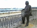 Nicolas Guillen statue, Cuban poet, Alameda (mall) de Paula, Havana