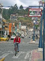 Bike lane in Otavalo