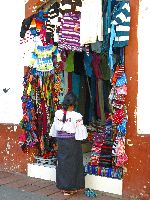Ecuador, Banos: traditional clothing shop