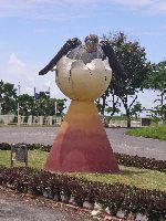 Turtle hatching statue designed by Audly James, Georgetown, Guyana
