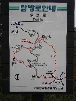 Trail map, Odaesan National Park