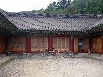 bicycle parking, Sangwonsa (temple)